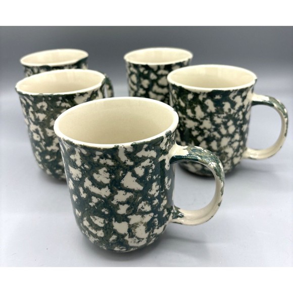 Tienshan Kitchen Set Of 5 Tienshan Green Folk Craft Hearts